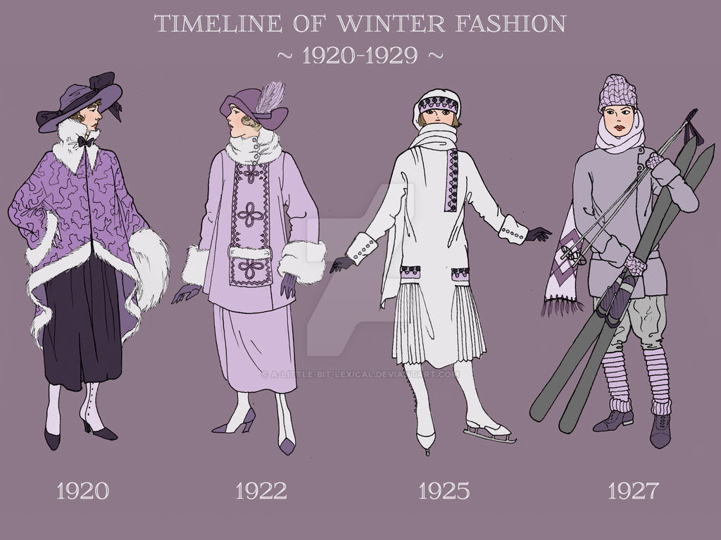 DETAIL: Winter Fashion Timeline 1920-1929 by a-little-bit-lexical on  DeviantArt