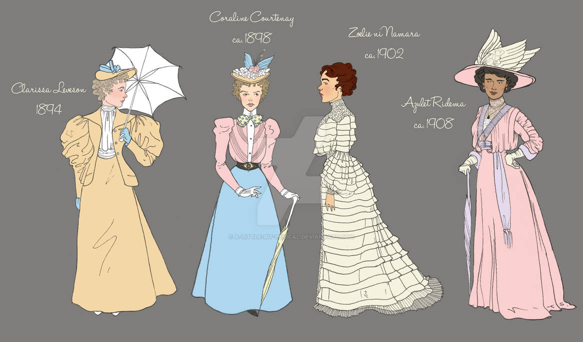 Detail of Timeline of Spring Fashion: 1894-1908 by a-little-bit-lexical ...