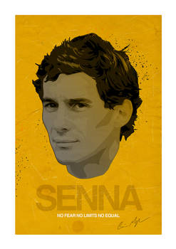 Ayrton Senna Vector Illustrati