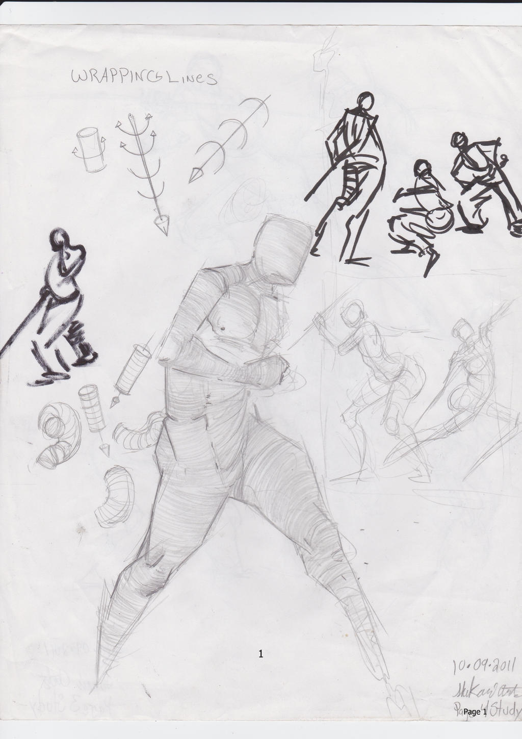 Wrapping Lines Drawing at Sherry Hubbard blog