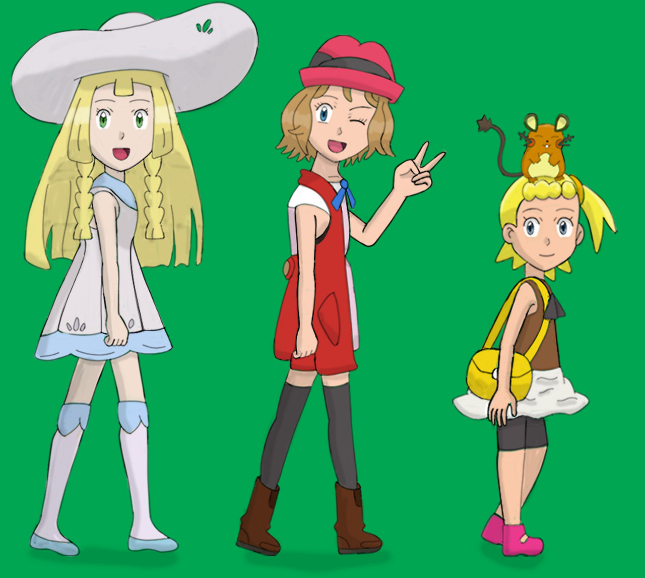 Serena and Lillie 💝 Pokémon #madebyme #madebylizsenpai