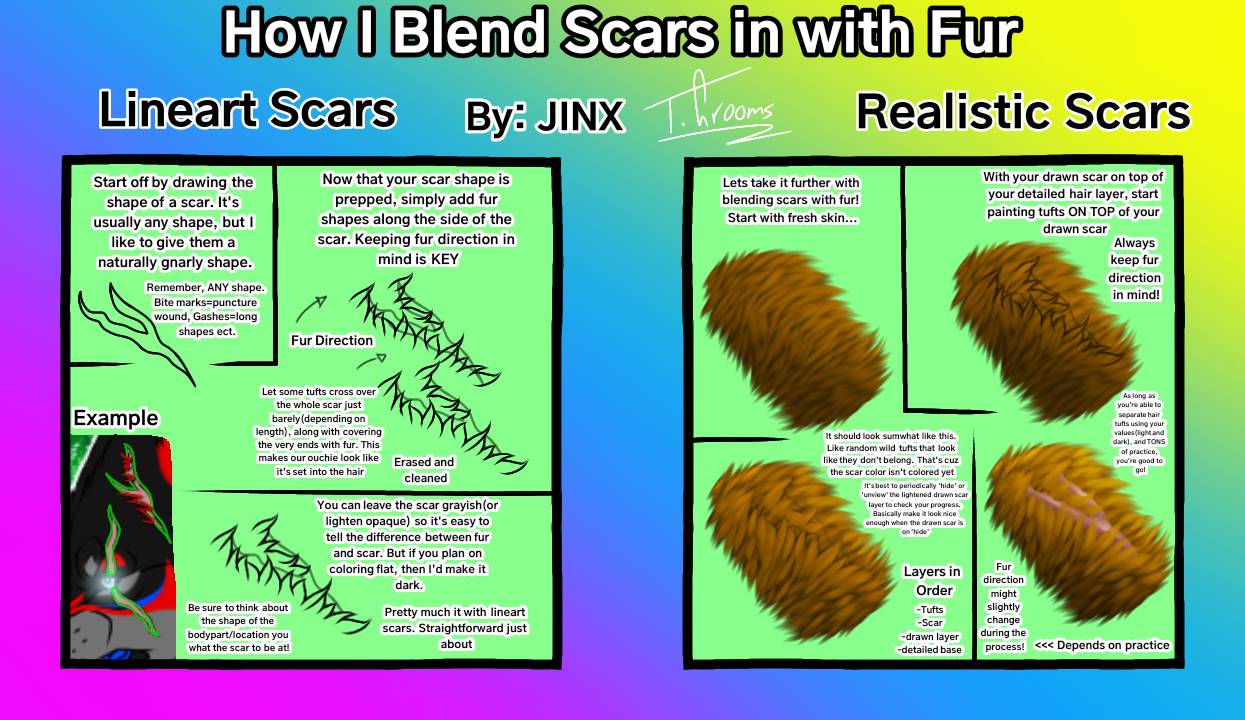 Scar Tutorial - Lineart and Painted by JINX-DeviantArt on DeviantArt