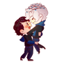 IntestineBowties Commission: hugging chibis