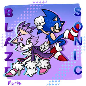 sonic and blaze - art study