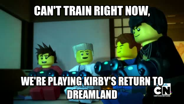 Ninjas playing Kirby's Return to Dreamland