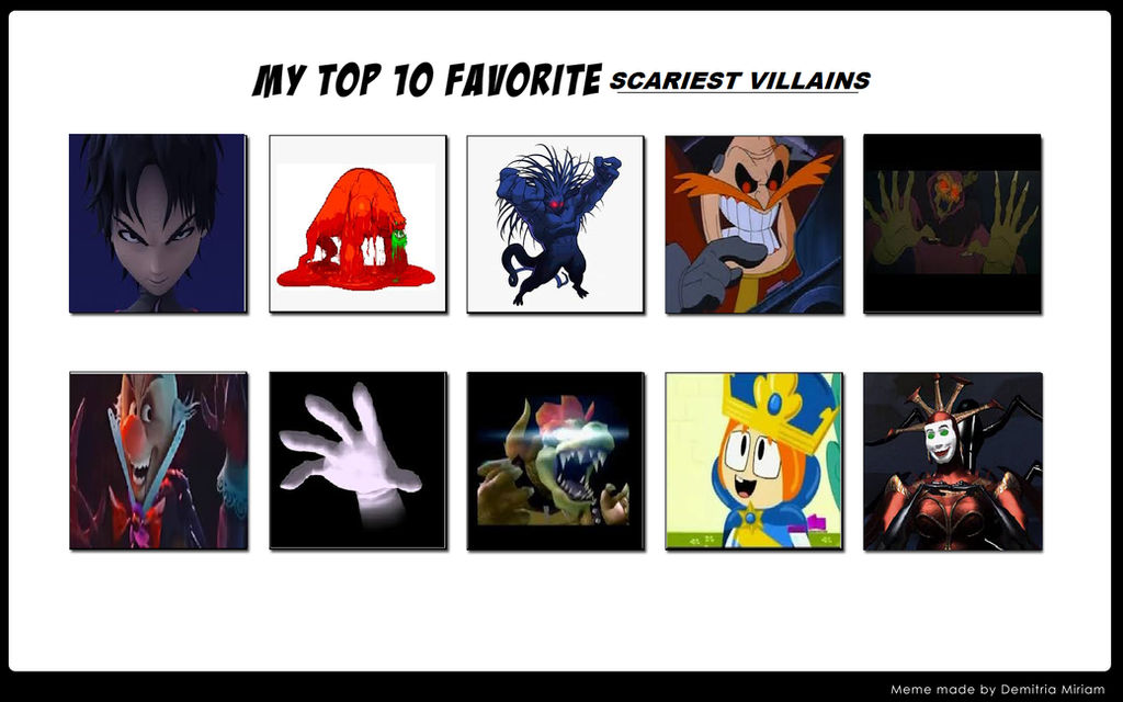 Top 10 Scariest Villains By Trc Tooniversity On Deviantart Top 10 Scariest Villains By Trc Tooniversity On Deviantart