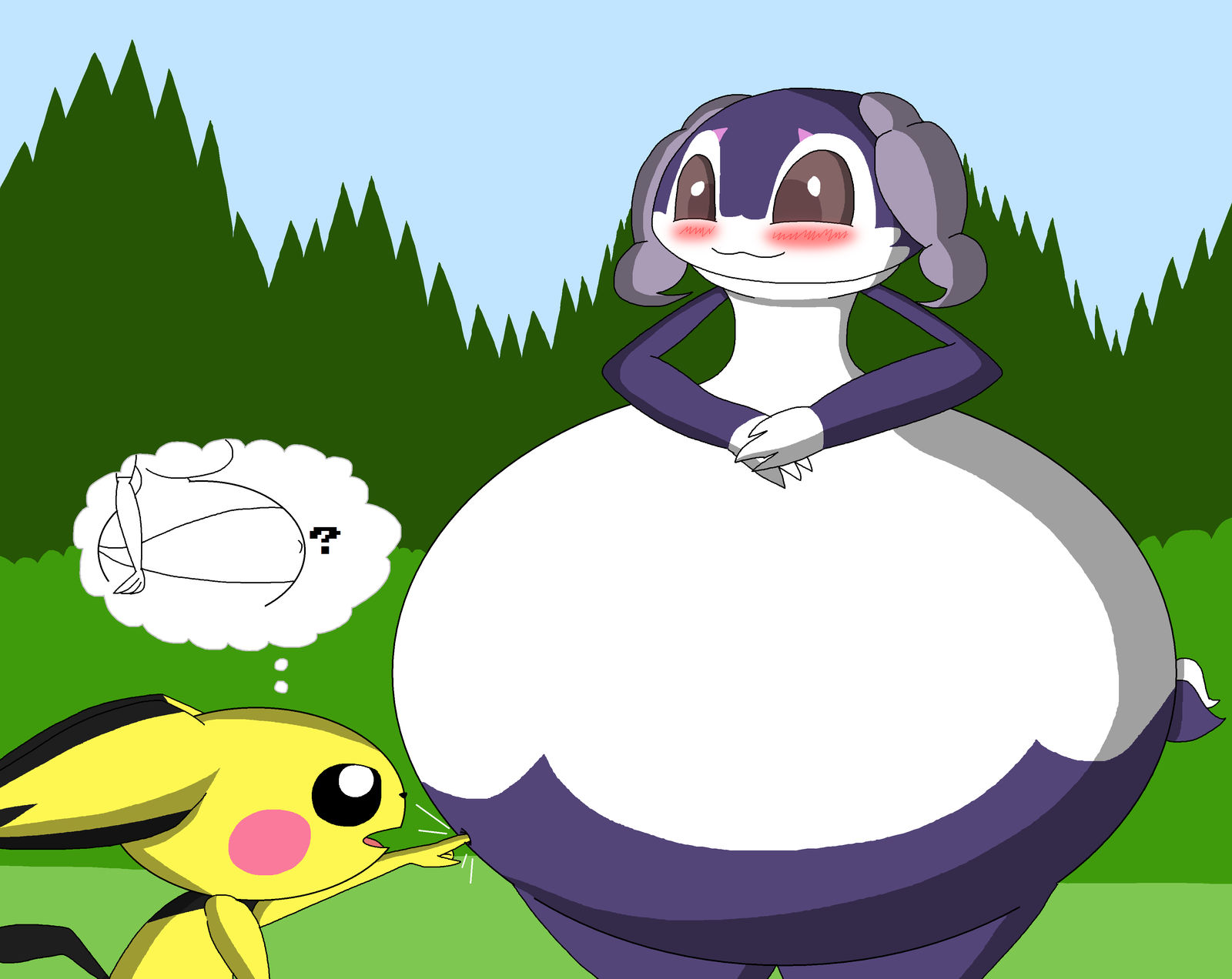 Indeedee Inflation Indeedee's Belly by TRC-Tooniversity on DeviantArt
