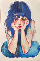 Colorful thoughtful girl - 2026
