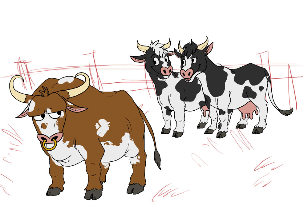 Bull Riding Deviantart Cows and Bull by brewley on DeviantArt