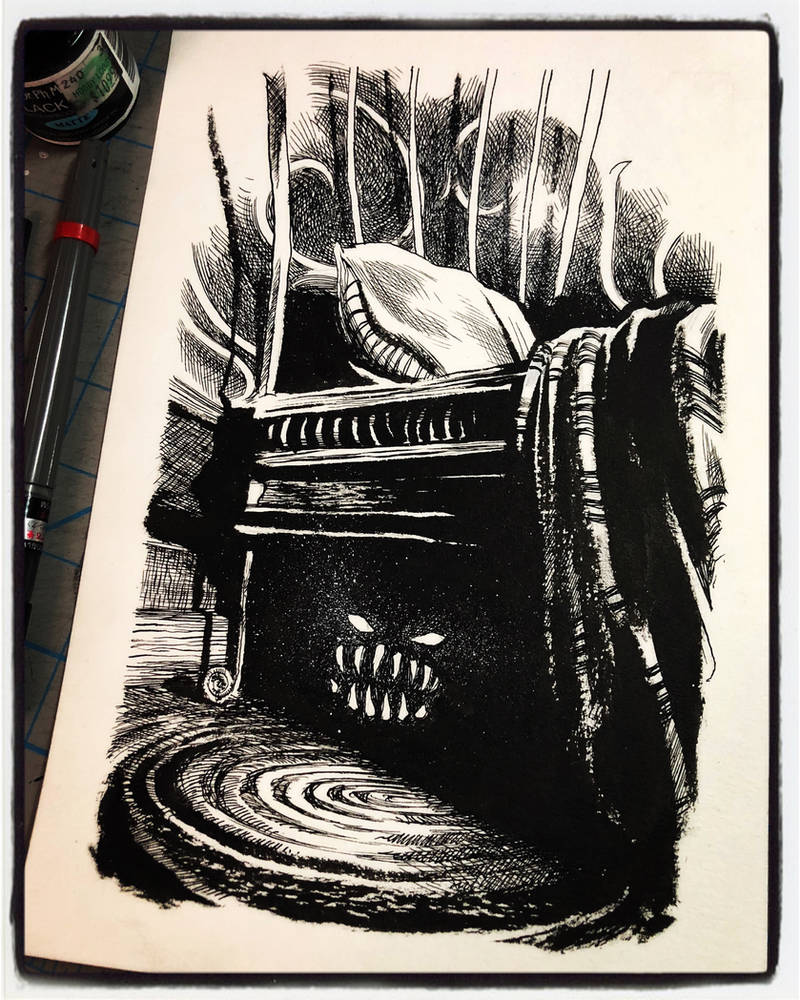 Inktober 2018 Day II - One Hiding Under Your Bed by B3NN3TT