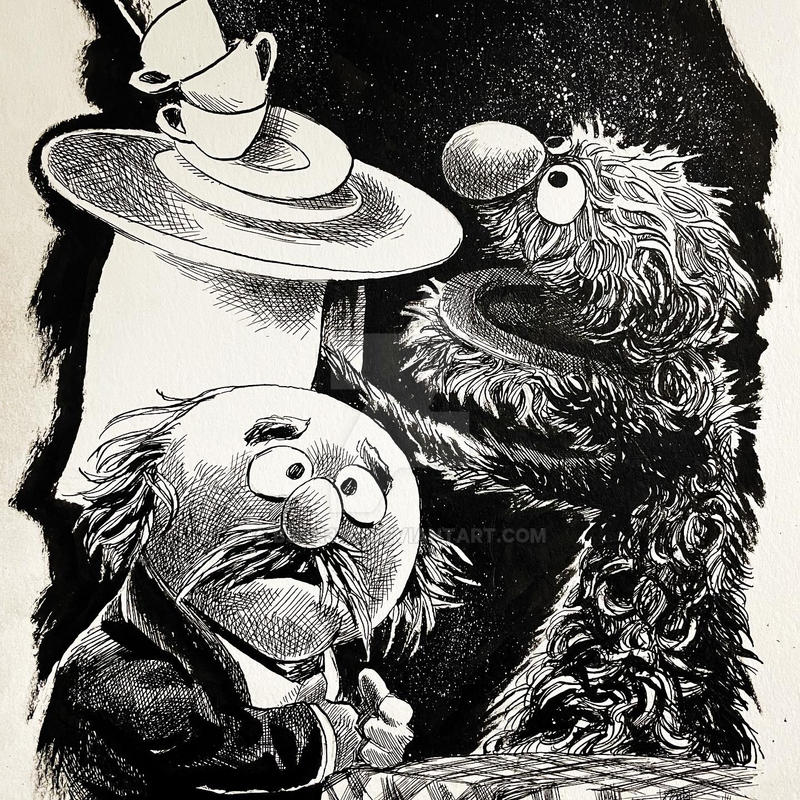 Inktober 2021 Day 24 - Grover and Mister Johnson
