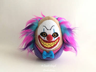 Evil Clown Plushie, Stuffed Creepy Scary Halloween