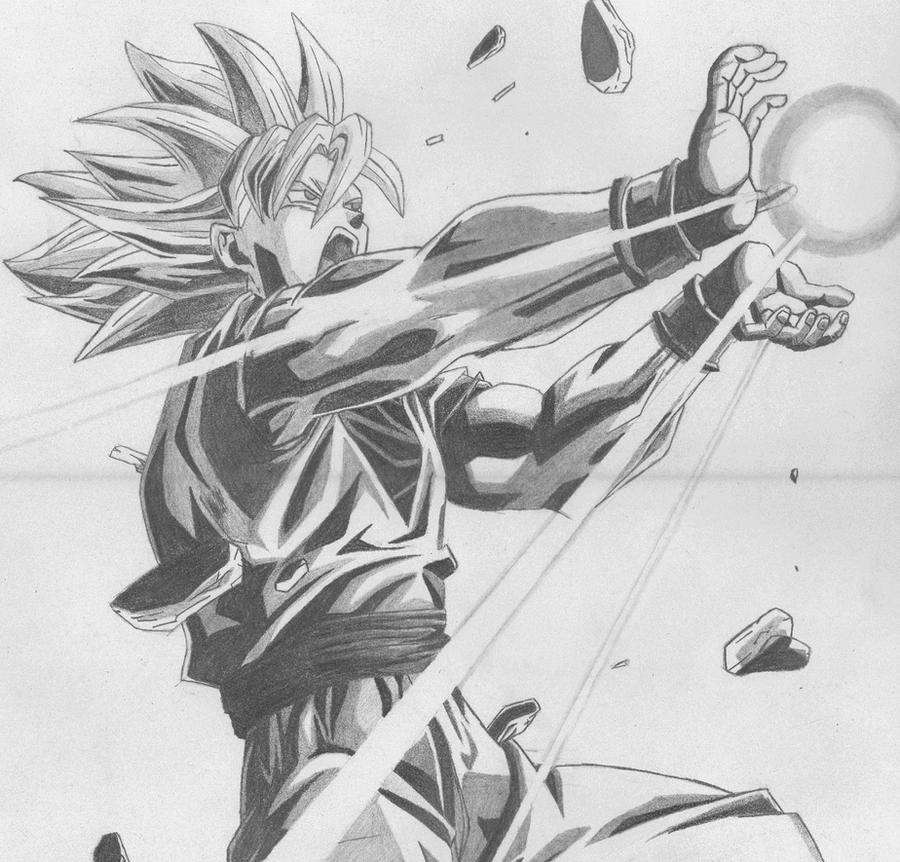 Goku made with pencil