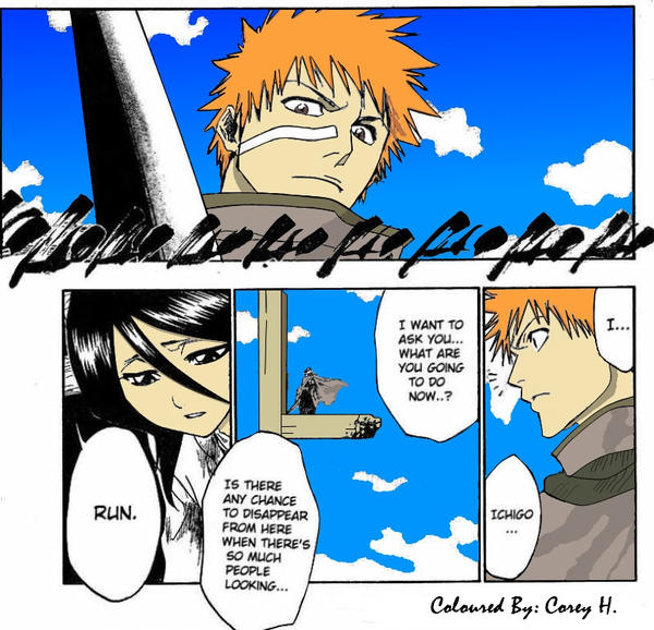 Ichigo saves Rukia 2 by Senieth on DeviantArt