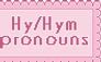 Hy/Hym Pronouns Stamp