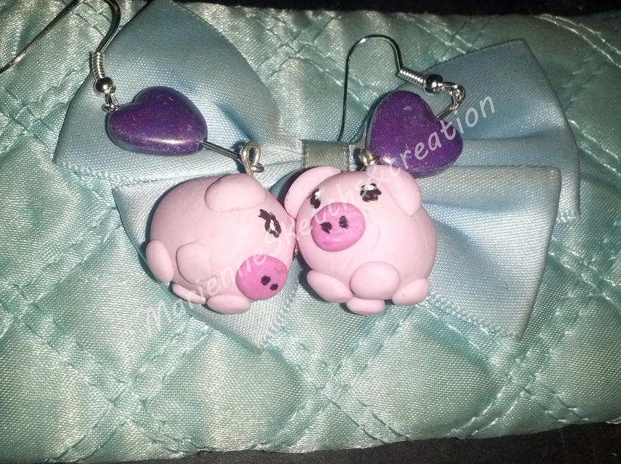 earrings little pigs