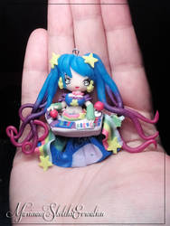 Arcade Sona handmade polymer clay Pendant