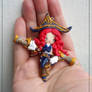 Miss Fortune handmade polymer clay Pendant