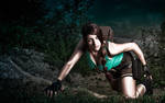 Lara Croft, climbing for survive...