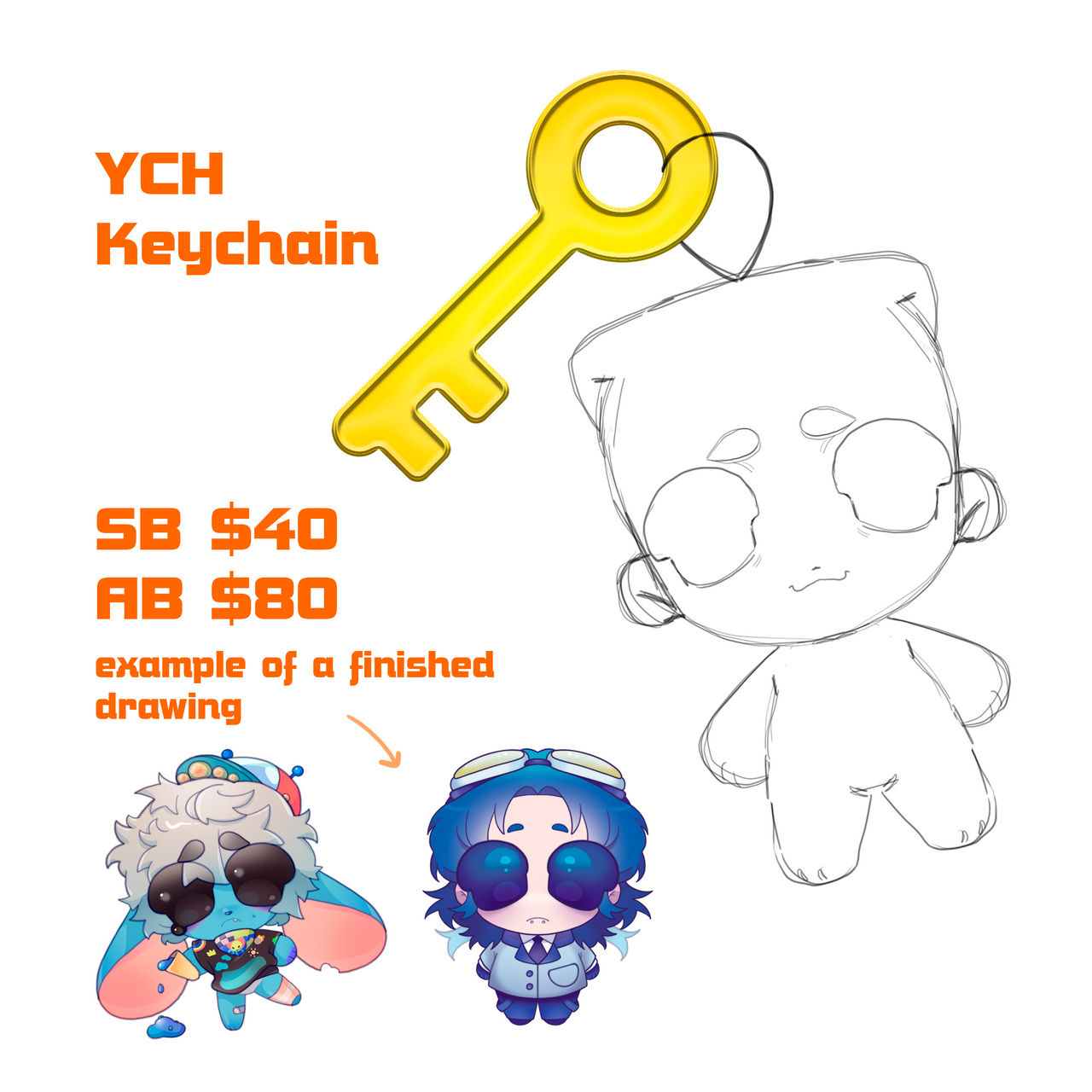 Conneted Keychains Ych KEYCHAIN - YCH OPEN by PSENNN on DeviantArt