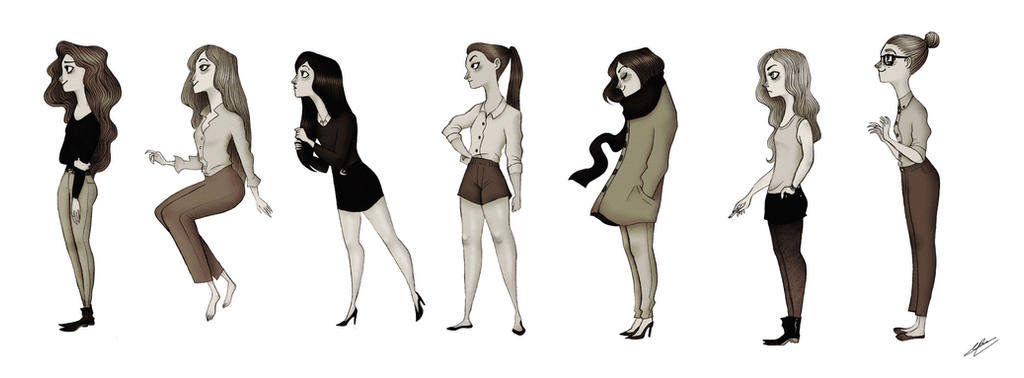 Random Basic Drawn Girls RANDOM GIRLS SKETCHES by GrievousGeneral on DeviantArt