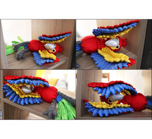 Tropical PARROT plush handmade