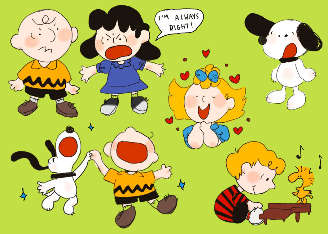 peanuts doodle page by PartyFrog on DeviantArt