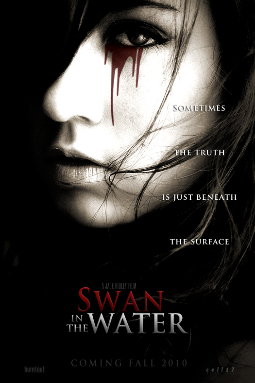 'Swan in the Lake' Faux Poster