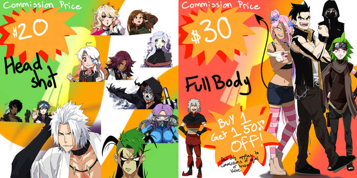 Commissions Open!! Buy one Get one 50% off!!