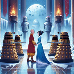 the Daleks at Aang and Katara wedding