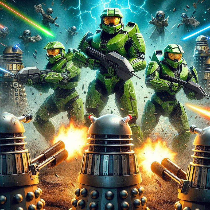 Halo Spartans Vs The Daleks By Amtboyce On DeviantArt halo-spartans-vs-the-daleks-by-amtboyce-on-deviantart