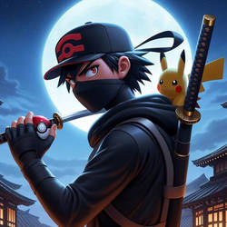 pokemon Ash ketchum bounty hunter NInjia