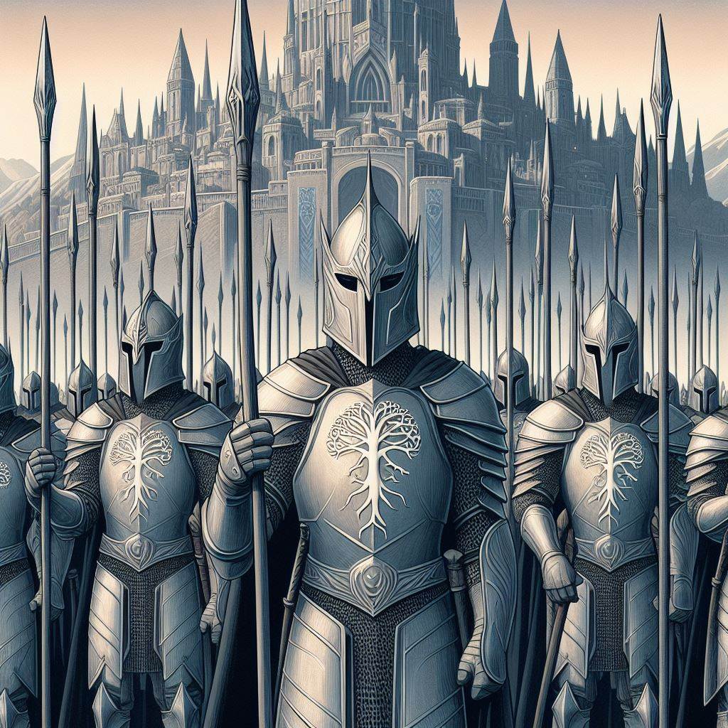 Gondor Ranks Gondor elite guards by amtboyce on DeviantArt