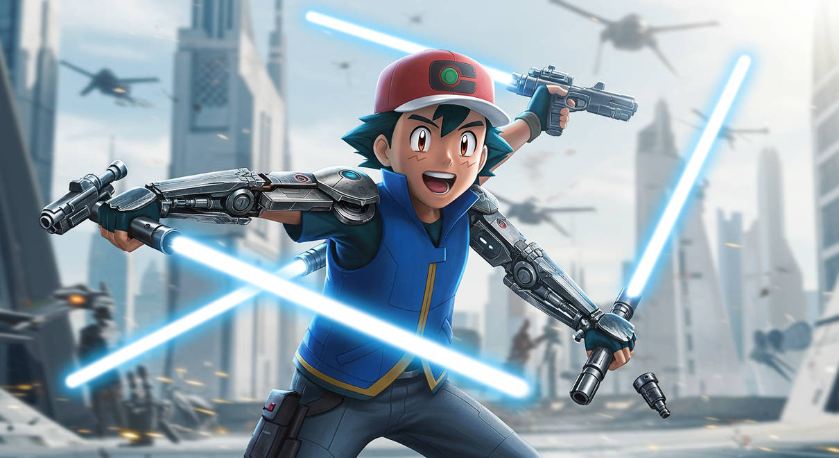 Ash Ketchum Using Computer Ash ketchum with robot hands by amtboyce on DeviantArt