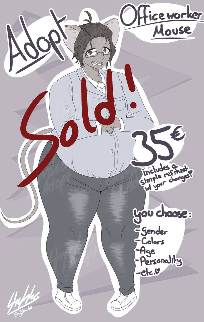 Mouse Secretary Adoptable - Office Mouse by ShySho-Fats on DeviantArt