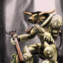 Charr warrior with lute