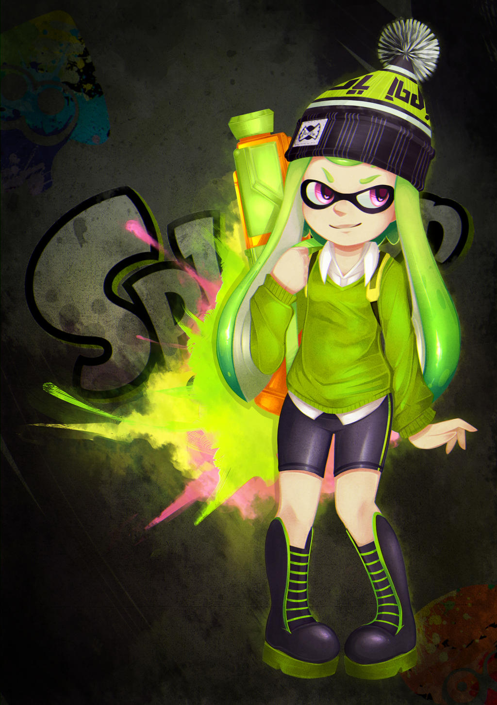 Inkling Side Splatoon - Inkling by JacyA on DeviantArt