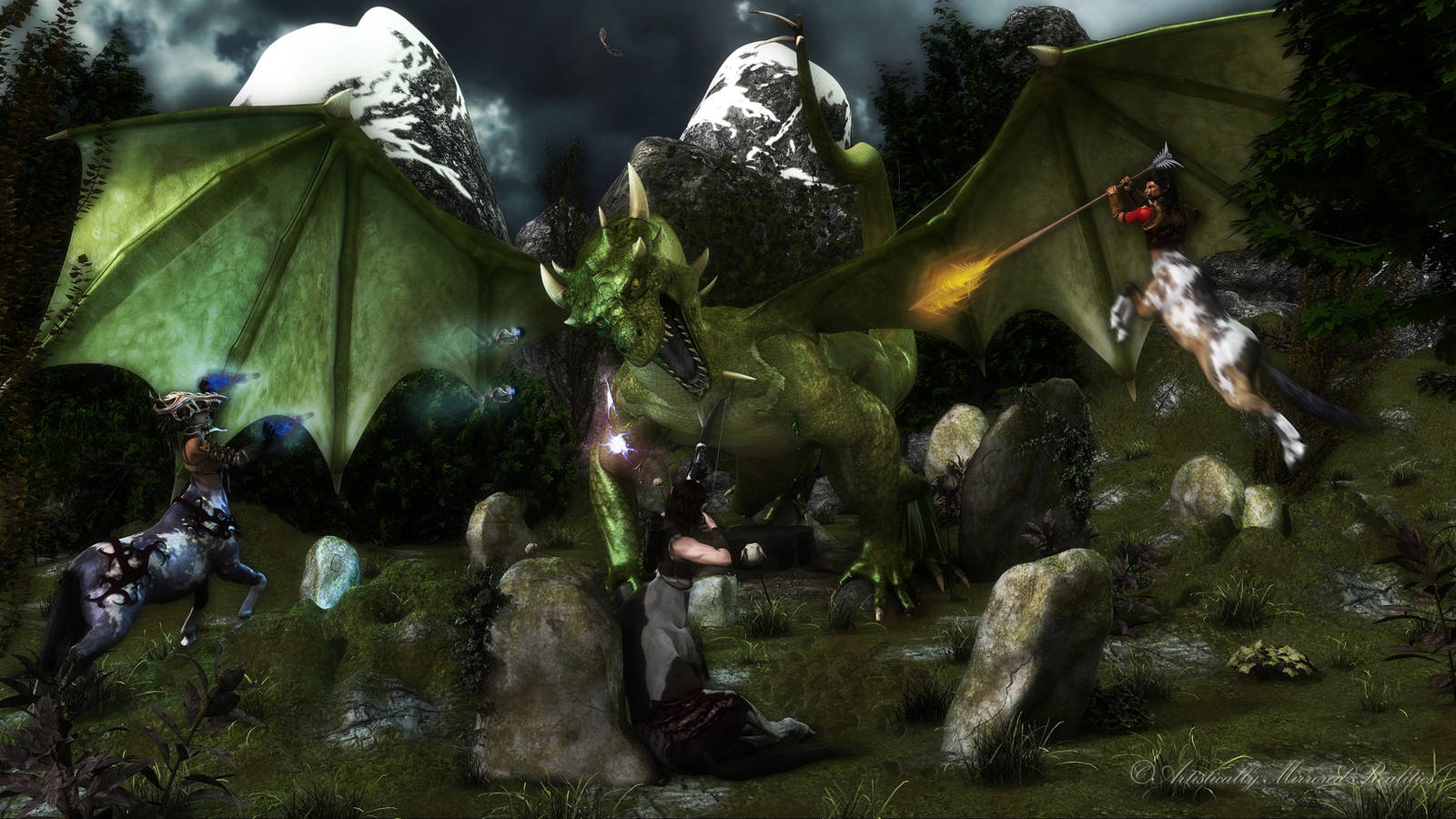 The Dragon Battle by AdamTLS