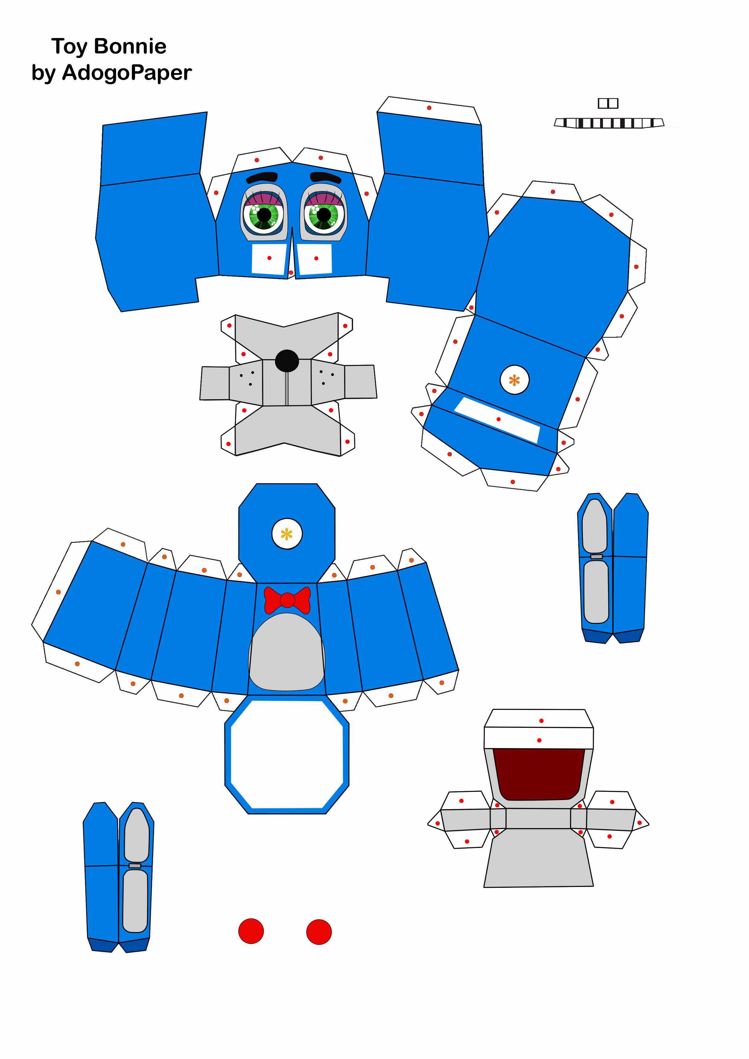 five nights at freddy's 2 papercraft by Adogopaper on DeviantArt