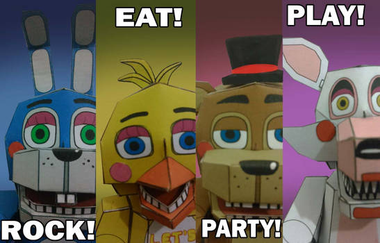 FNAF 2 Rock! Eat! Party! Play! papercraft