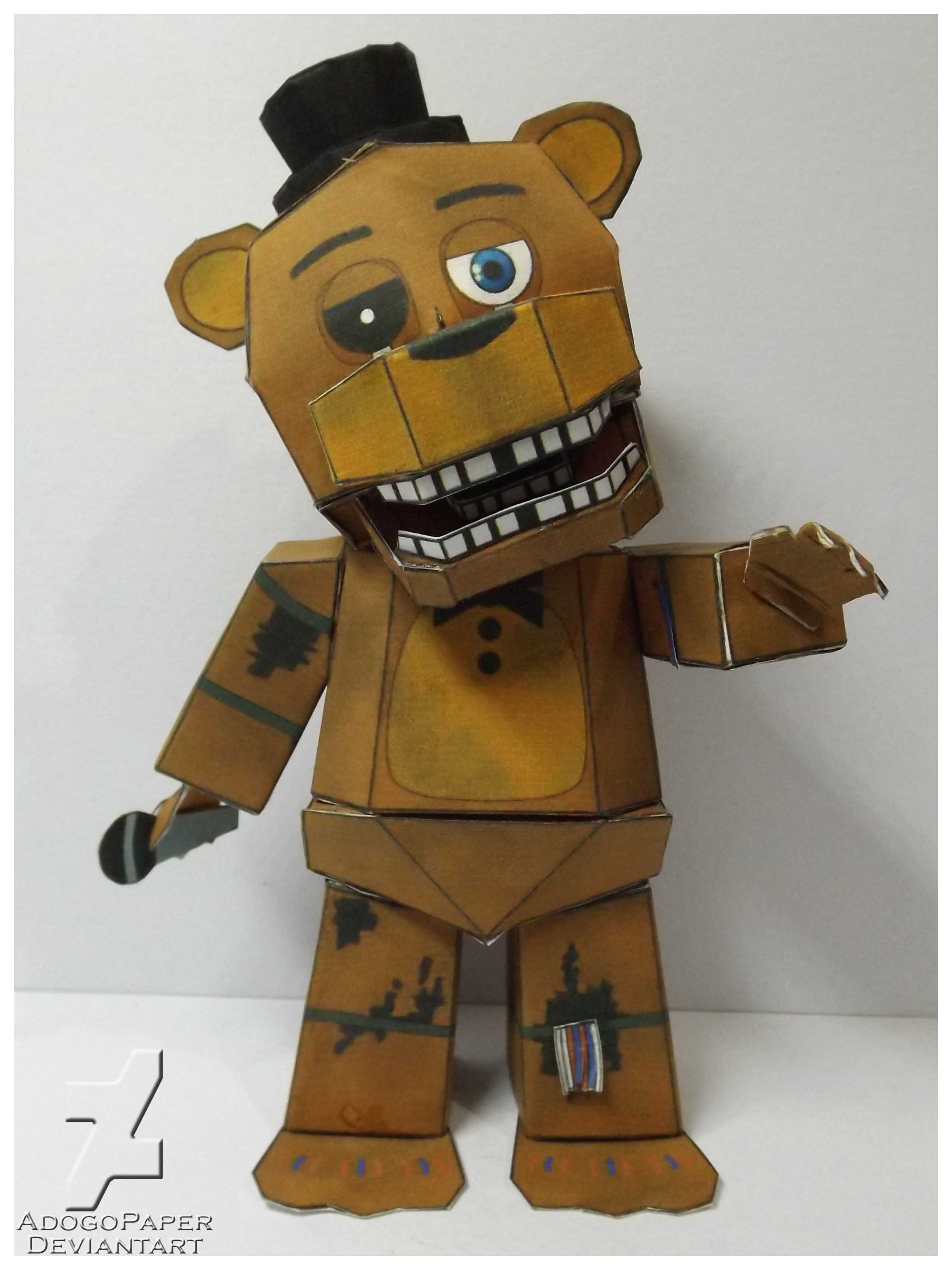 fnaf papercraft  Freddy Fazbear Plush Template by