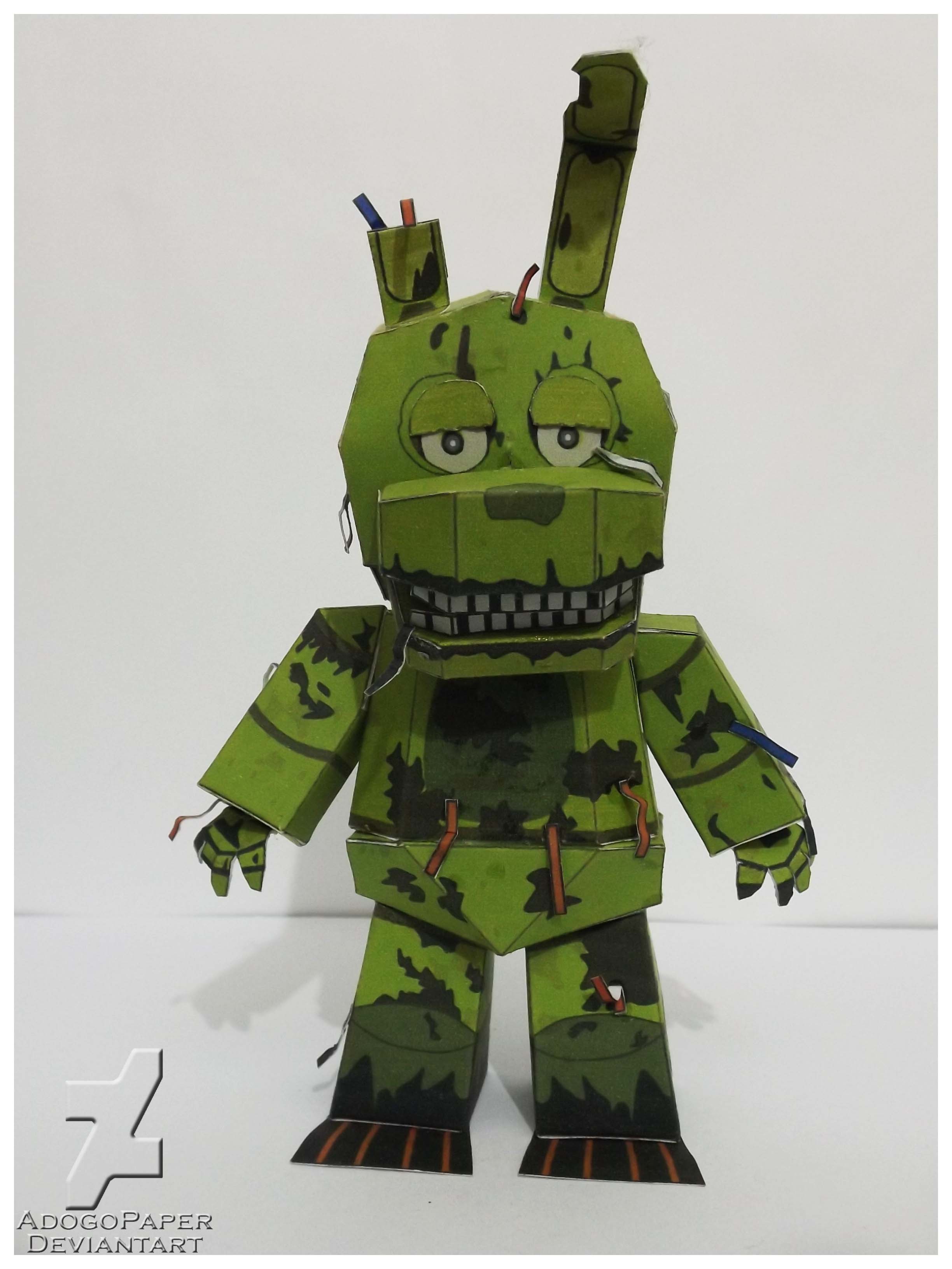 five nights at freddy's 3 SpringTrap Papercraft by Adogopaper on DeviantArt