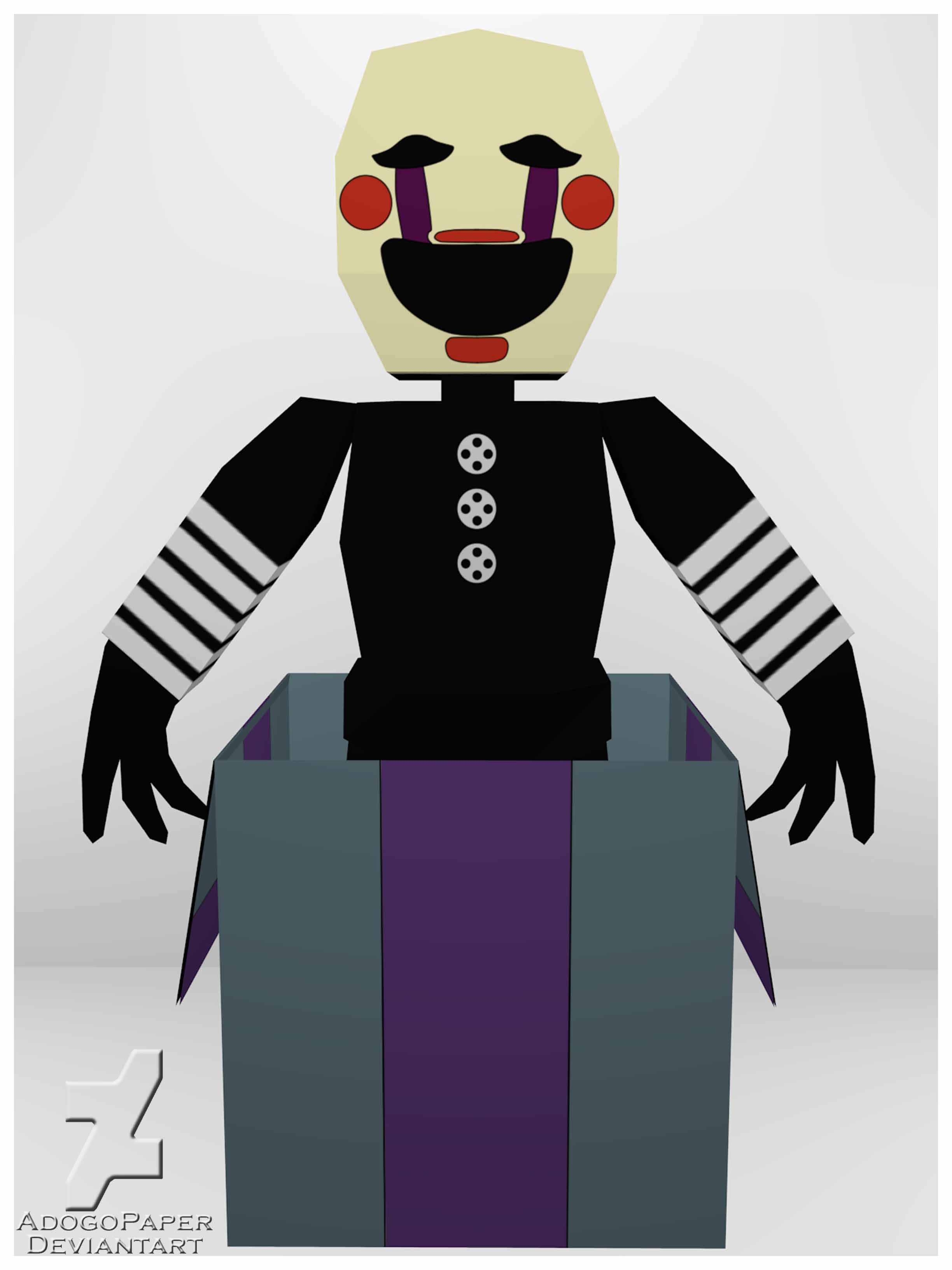 PAPERMAU: Five Nights At Freddy's 4 - Plush Trap Paper Model - by Adogopaper