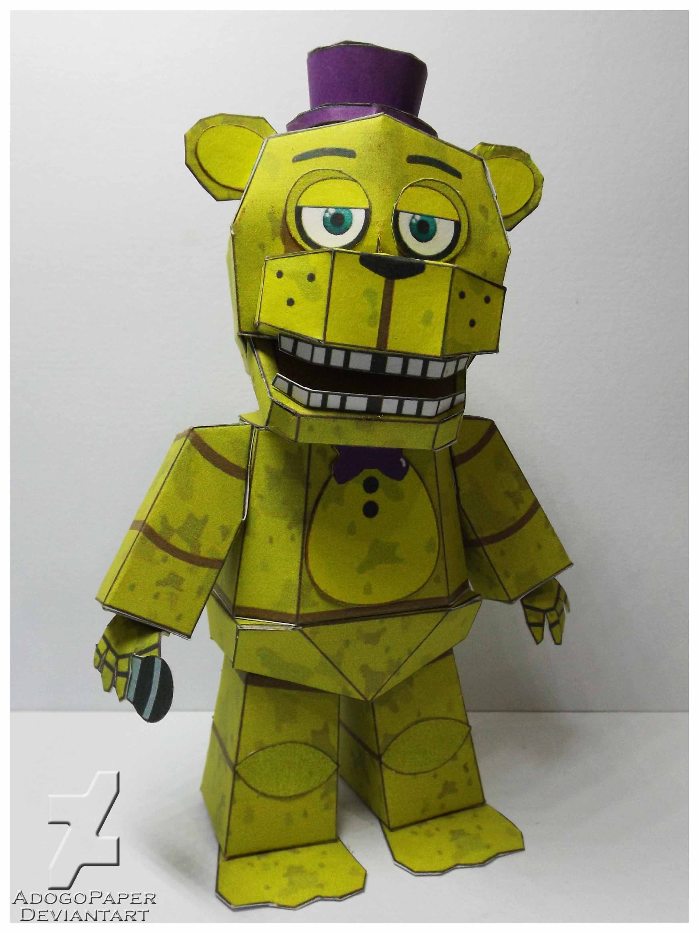 fnaf papercraft  Freddy Fazbear Plush Template by