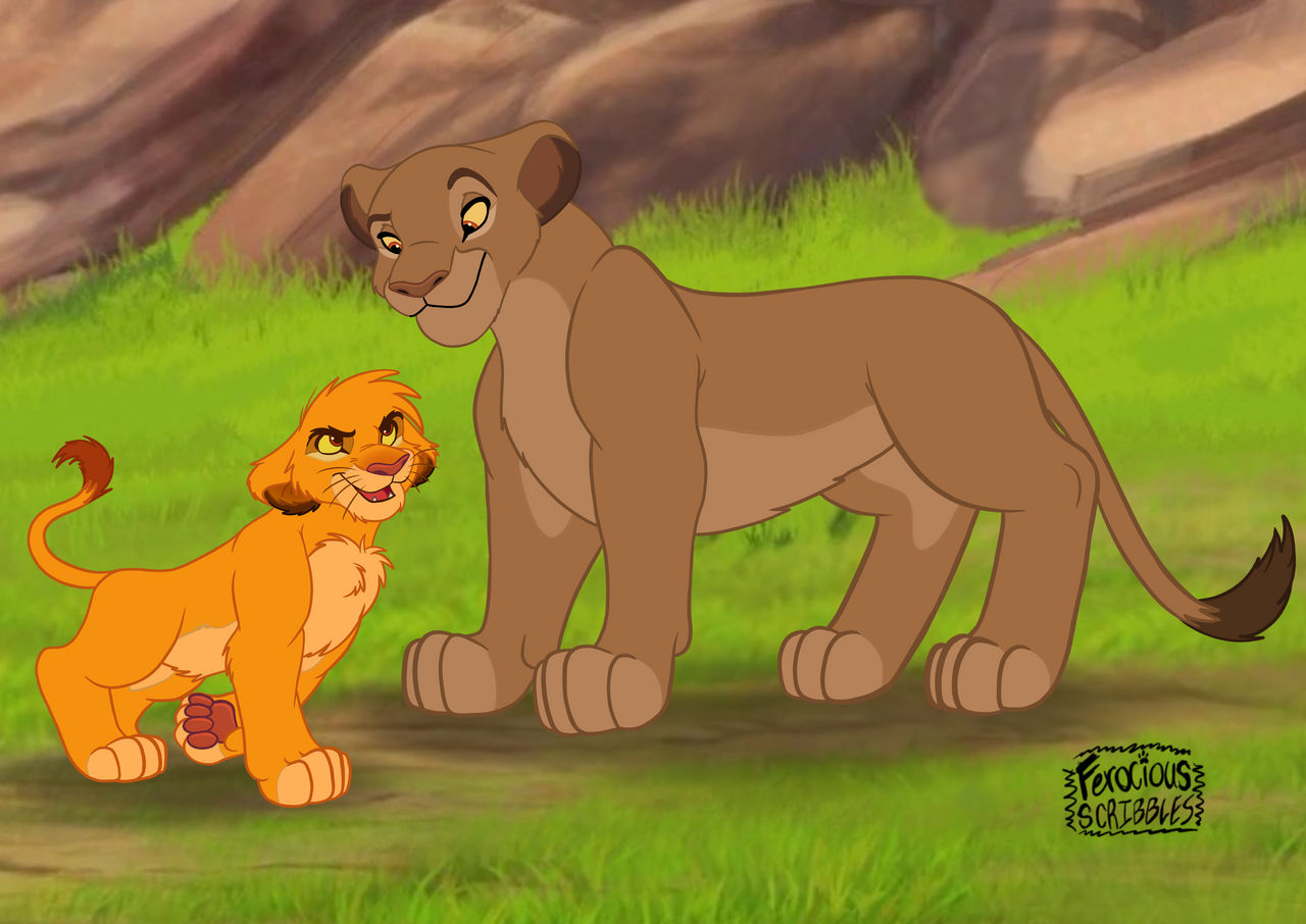 Simba91 Simba with Sarabi by ferociousscribbles on DeviantArt