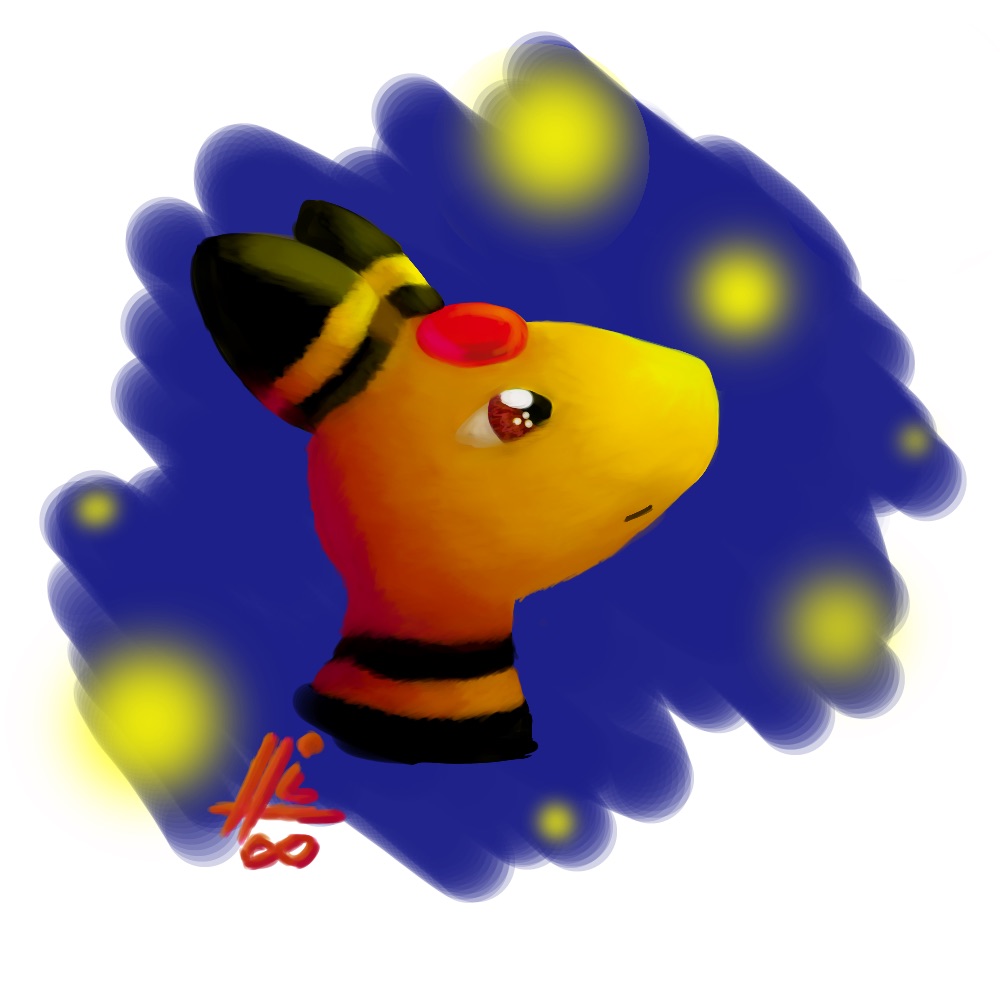 Ampharos and the fireflies