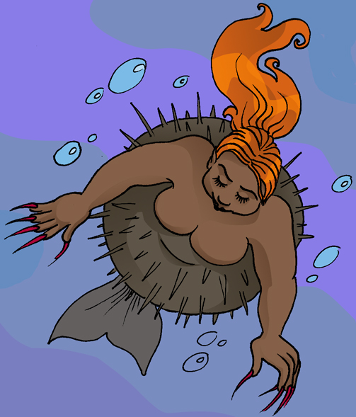 Deep sea mermaids: pufferfish