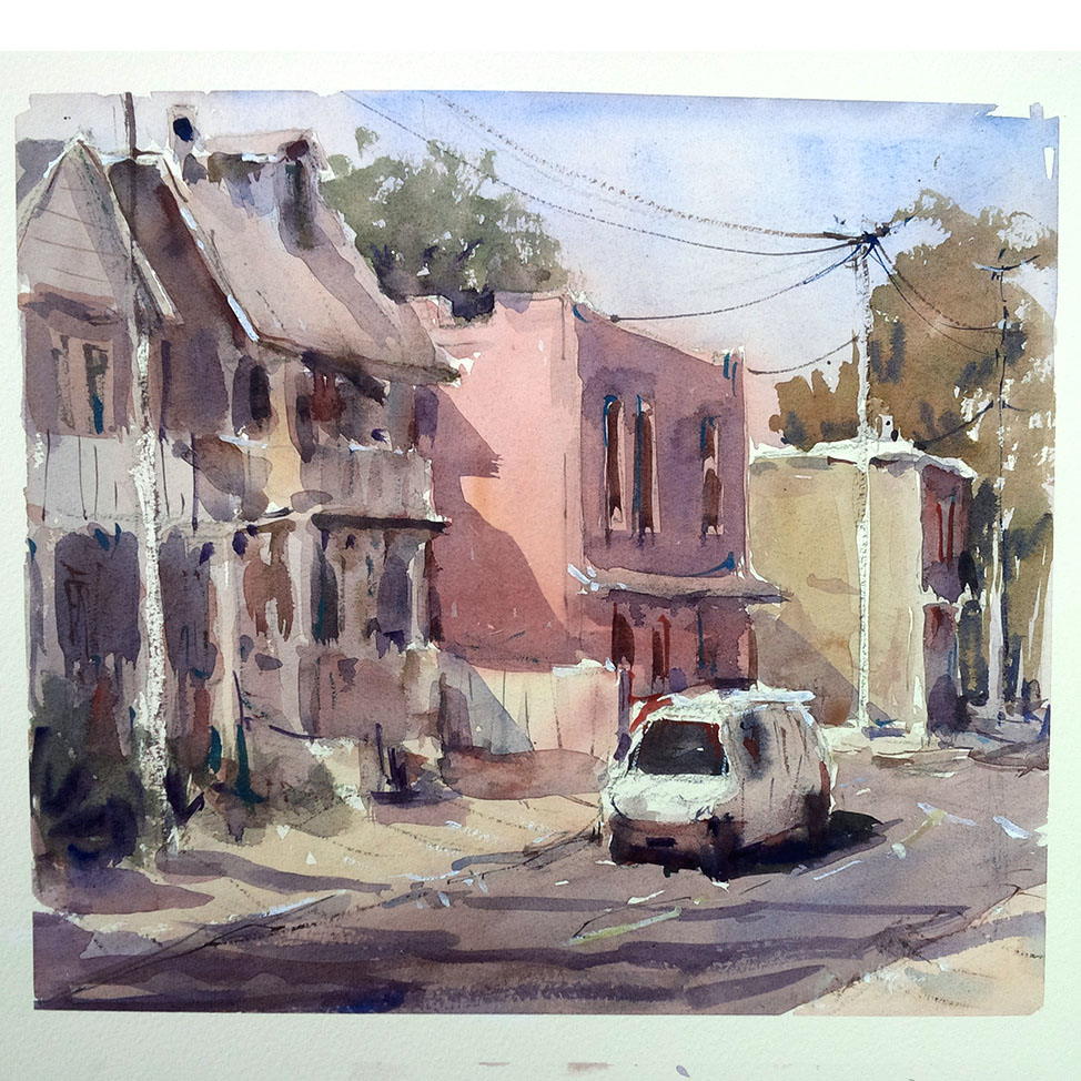 Watercolour Street Sketch