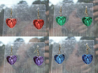 Etched and Stained Fingerprint Earrings