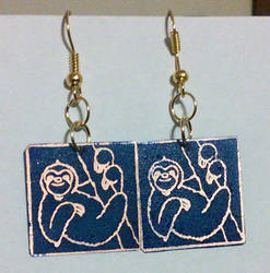 Blue Sloth Earrings